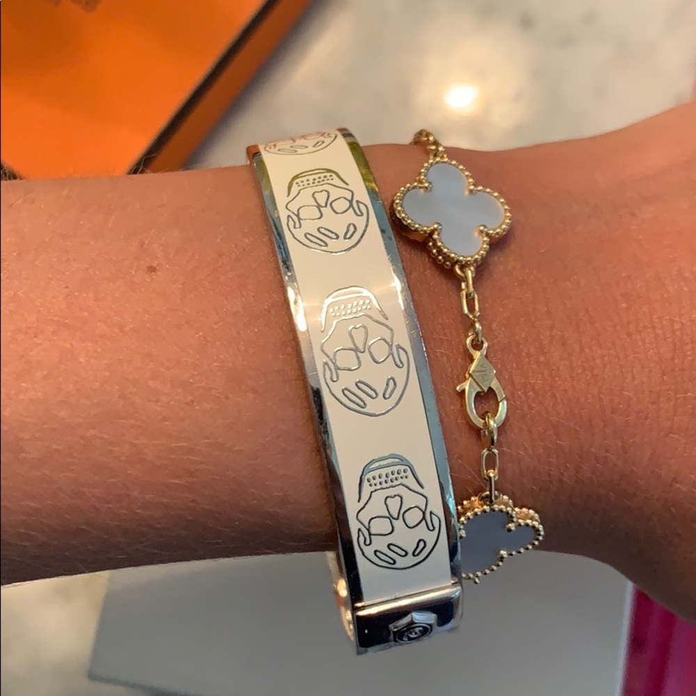 Alexander McQueen White Skull Bracelet